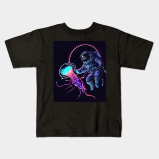 Astronaut meet Jellyfish Kids T-Shirt